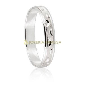 Anillo plata diseño calado elegante