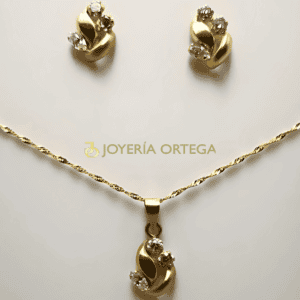 Conjunto joyería oro y diamantes.