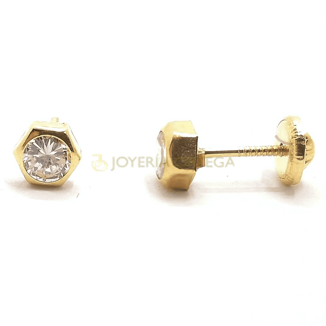 Pendientes oro con diamantes brillante