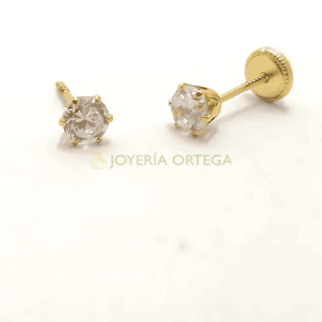 Pendientes de oro con brillantes, Joyería Ortega