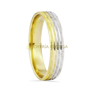 Anillo oro y plata elegante