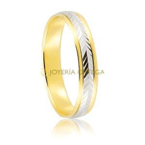 Anillo oro diseño geométrico