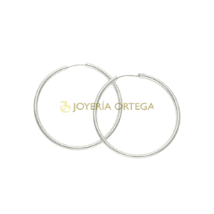 Pendientes redondos de plata Joyería Ortega