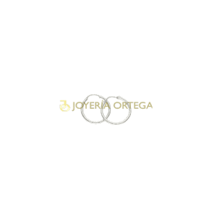 Pendientes de aro plata Joyería Ortega