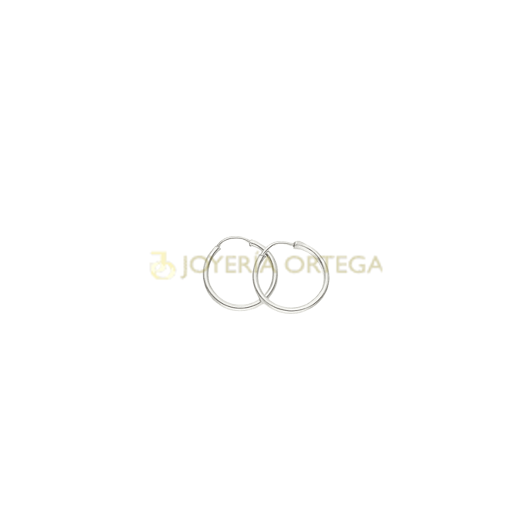 Pendientes de aro plata Joyería Ortega