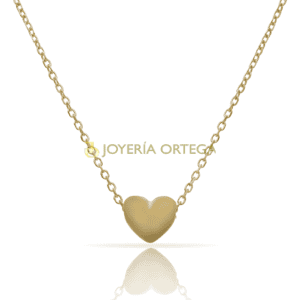 Collar de oro con colgante de corazón