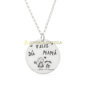 Colgante plateado 'Feliz Día Mamá'