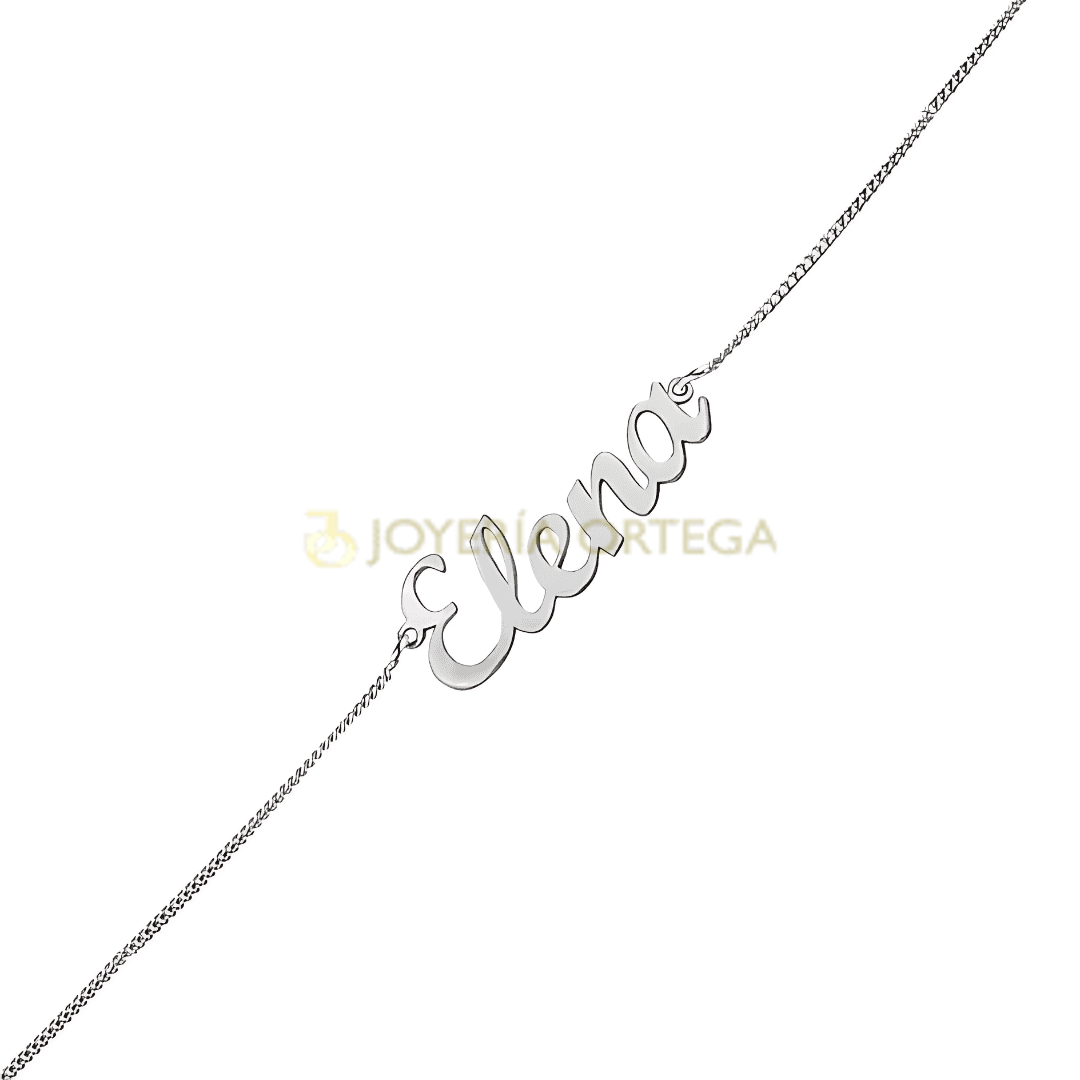 Pulsera de plata con nombre 'Elena'