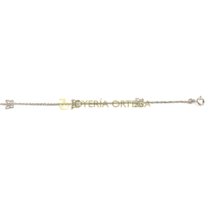 Pulsera de plata con mariposas
