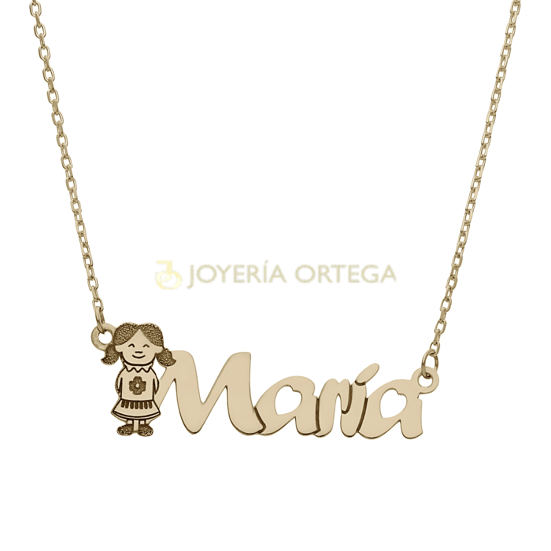 Collar personalizado con nombre María en oro