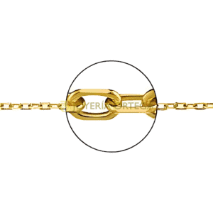 Cadena de oro con detalle ampliado