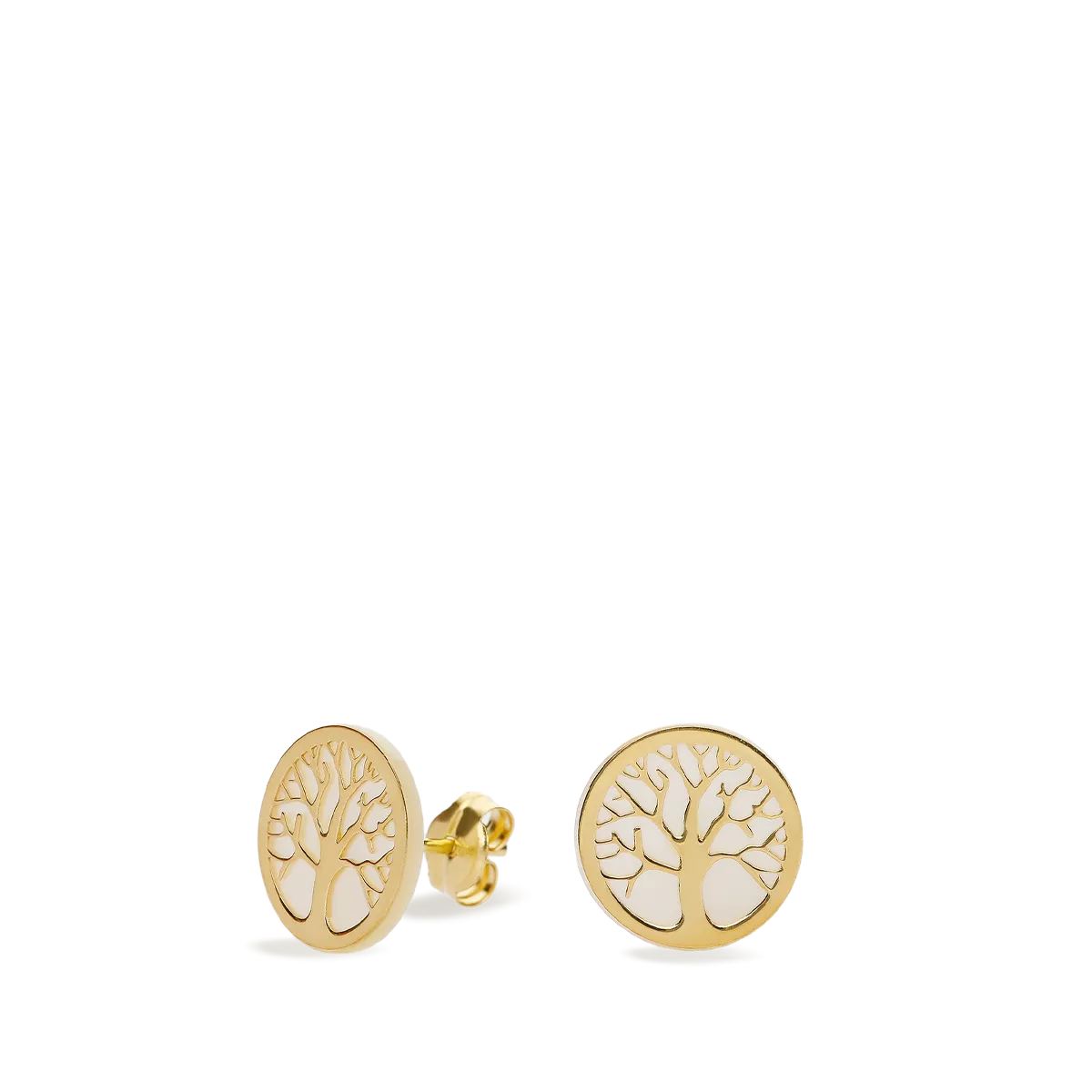 PENDIENTES ORO 18KL ARBOL VIDA NACAR 7MM F/L 020296600 R-87 - Imagen 2