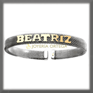 Pulsera personalizada con nombre Beatriz joyería.