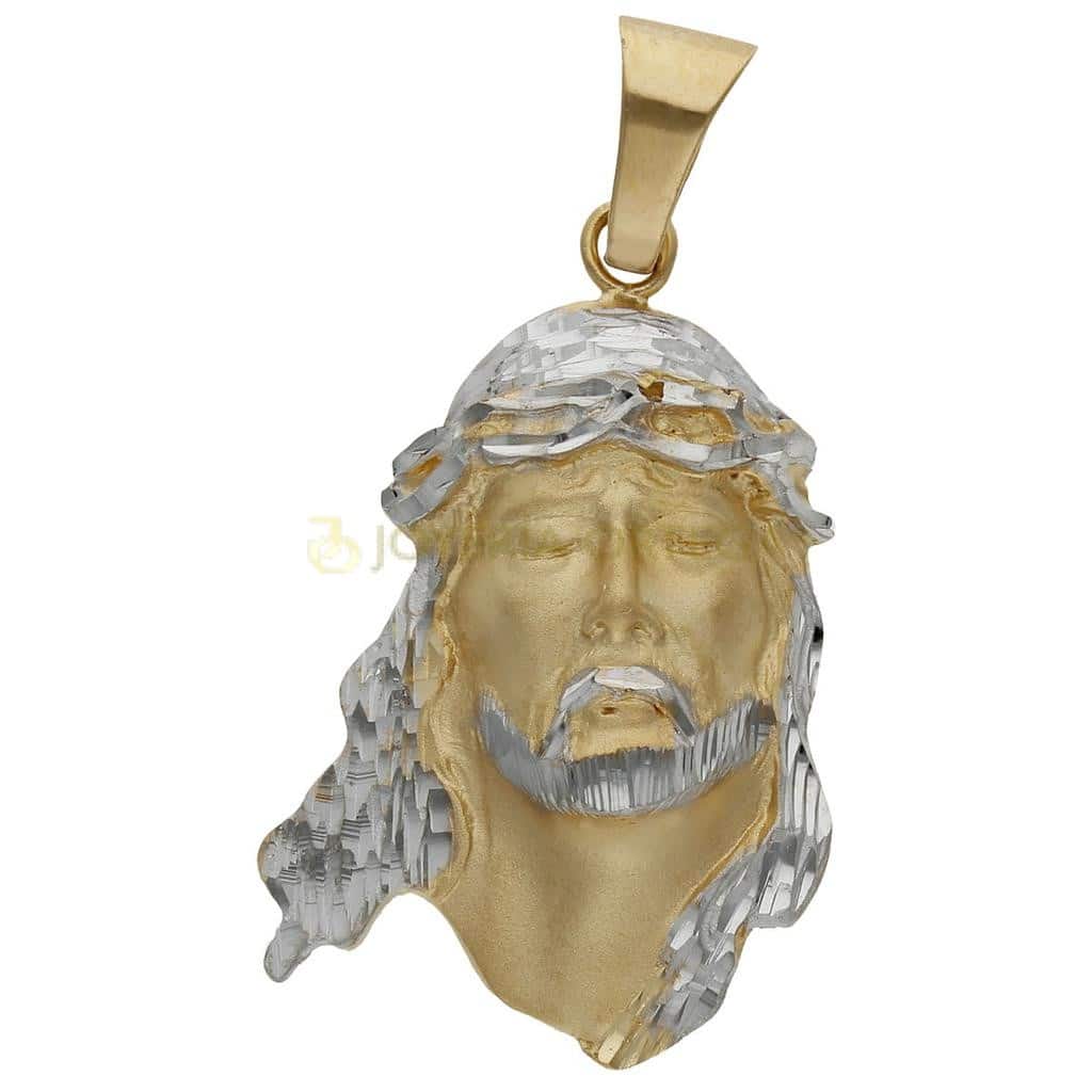 CABEZA ORO 18KL CRISTO BICOLOR - 23x34MM MG 96.059