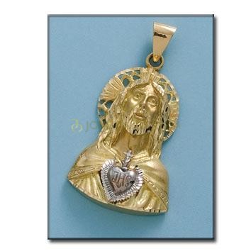 Colgante corazón de Jesús, oro 1ªley 18k REF. CB384 MG 927.659