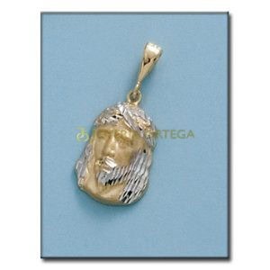 CABEZA ORO 18KL CRISTO BICOLOR - 12X19MM REF. CB378 MG