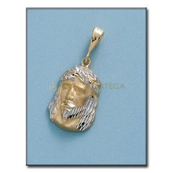 CABEZA ORO 18KL CRISTO BICOLOR - 12X19MM REF. CB378 MG