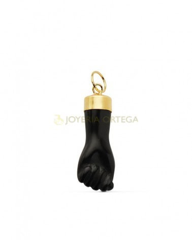 Colgante puño de la suerte oro 18k. Amuleto contra el mal de ojo