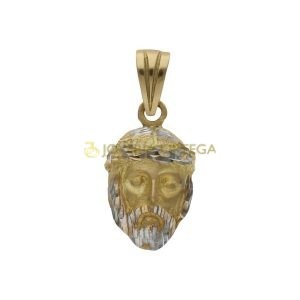 CABEZA ORO 18KL CRISTO BICOLOR - 13x21MM REF. CB382 MG