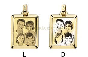 COLGANTE RECTANGULAR EN ORO, ref-16