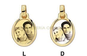COLGANTE OVALADO EN ORO 18K/9K, ref-18