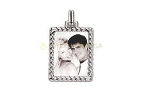 COLGANTE RECTANGULAR EN PLATA 925