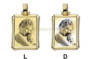 COLGANTE RECTANGULAR EN ORO, ref-6